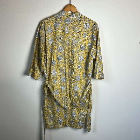 Floral Boho Multicolor Kimono Robe Size L/XL Printed yellow Summer Vacation Hote - Picture 2 of 11